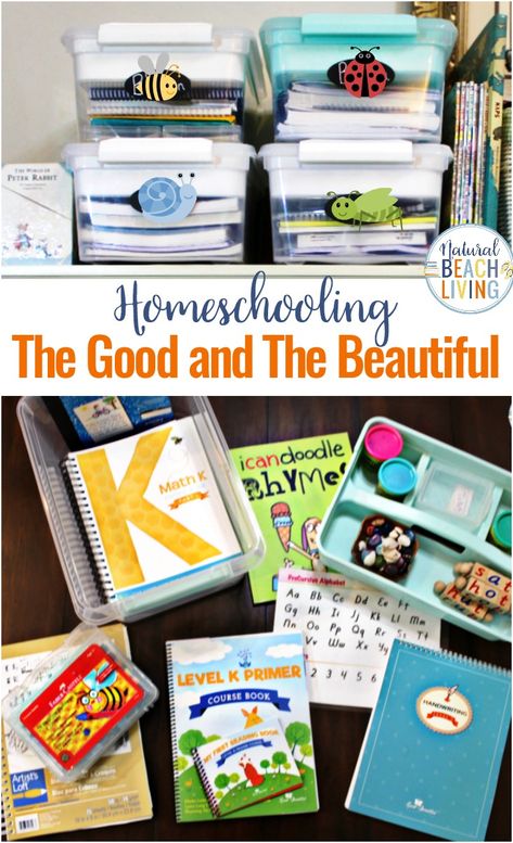 Homeschool Supply List Kindergarten, Curriculum Organization Homeschool, Good And Beautiful Kindergarten, How To Organize Curriculum, Hands On Homeschool Curriculum, Good And Beautiful Preschool, That It May Go Well Homeschool, The Good And The Beautiful Kindergarten, The Good And The Beautiful Preschool