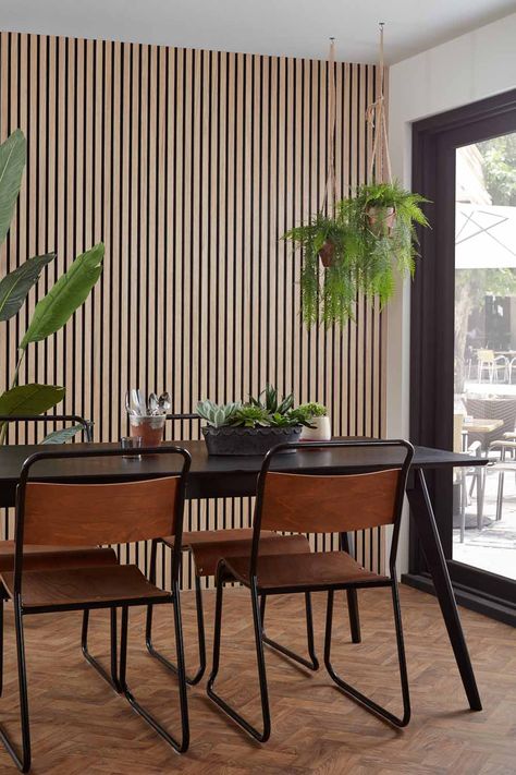 Wall Cladding Designs, Cedar Paneling, Cladding Design, Timber Slats, Wood Slat Wall, Wood Cladding, Acoustic Wall Panels, Acoustic Wall, Wood Panel Walls