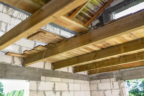 What Is the Cheapest Way to Put Flooring in an Attic? | Hunker Attic Flooring Diy, Attic Floor, Plywood Ceiling, Garage Attic, Finished Attic, Cheap Flooring, Flooring For Stairs, Floor Insulation, Attic Flooring