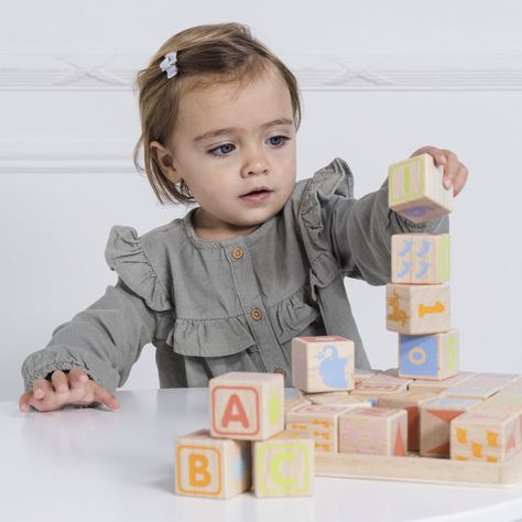 Teach little learners the alphabet with our ABC Learning Blocks 🧡💛💚 

This classic and educational set is the perfect early years toy for encouraging learning through play 😇 This tactile toy was made for fun with its brightly coloured chunky wooden play pieces, ideal for small hands to grasp! ✨️ Each face is beautifully hand screen printed, making each one unique 🌿

#educationaltoy #fun #woodentoy #play #buildingblocks #abc #baby #toddler #kids #learningthroughplay #toy #sustainable Abc Learning, Le Toy Van, Blocks For Toddlers, Abc Blocks, Learning Abc, Pastel Designs, The Abc, Toddler Play, Toys Kids