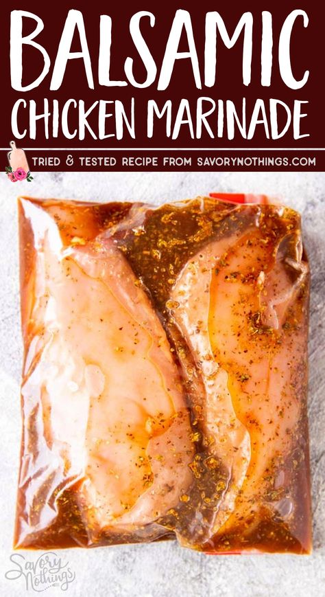 Easy Balsamic Chicken, Balsamic Chicken Marinade, Italian Marinade For Chicken, Balsamic Chicken Marinades, Balsamic Vinegar Recipes, Balsamic Marinade, Vinegar Chicken, Grilled Chicken Marinade, Recipe For Summer