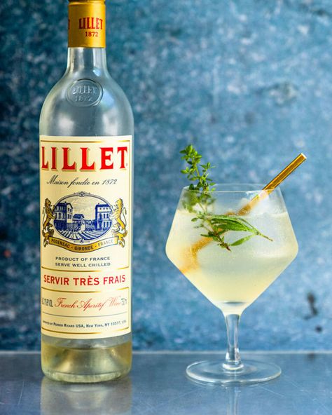 Light and breezy, the Lillet spritz is the ideal summer drink! It's bubbly and refreshing, featuring Lillet Blanc, lemon, and soda water. #lillet #lilletblanc #cocktail #lilletspritz #spritz #spritzcocktail Lillet Blanc Cocktails, French Aperitif, Aperitif Cocktails, Light Cocktails, A Couple Cooks, Spritz Recipe, Gin Sour, Moscato Wine, Cocktail Bitters