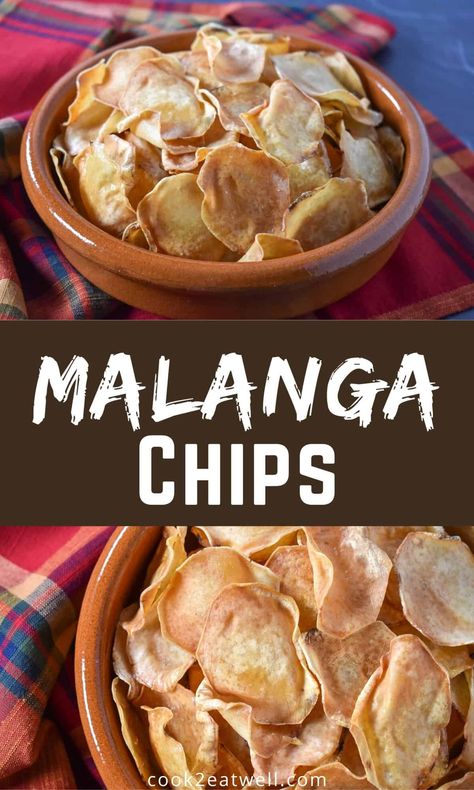 These baked malanga chips are crispy, delicious and easy to make. Malanga is a starchy root vegetable. In Cuban cuisine it is used in stews, soups, mashed, boiled, fried, and in this recipe, baked into chips. Malanga Recipes Cuban, Malanga Recipes, Malanga Root, White Yam, Potato Substitute, Cuban Heritage, Carribean Food, Cuban Dishes, Puerto Rico Food