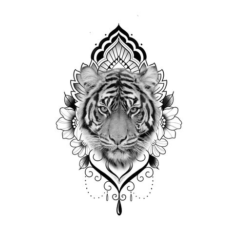 Tiger Mandala Tattoo Design, Tiger Mandala Tattoo, Geometric Tattoo Sleeve Designs, Dove Tattoo Design, Geometric Mandala Tattoo, Buddha Tattoo Design, Native Tattoos, Tiger Tattoo Design, Leo Tattoos