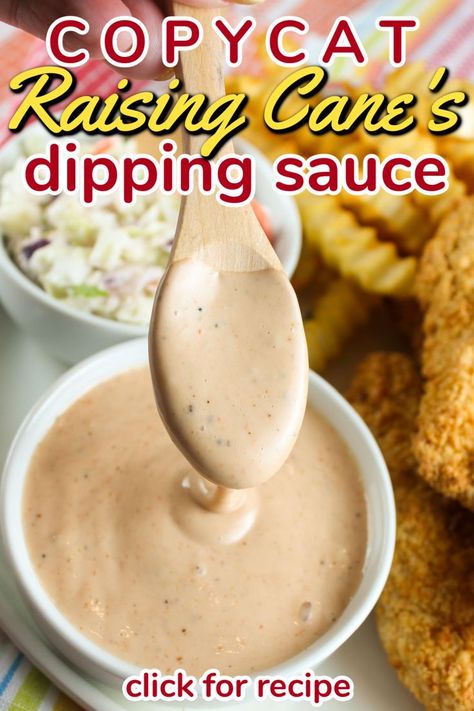 Cains Sauce, Raising Cane Sauce Recipe, Canes Sauce, Dipping Sauces For Chicken, Raising Canes, Homemade Sauce Recipes, Dipping Sauces Recipes, Dipping Sauces, Copykat Recipes