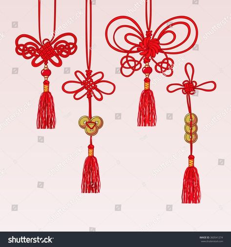 Charm Tattoo, Chinese Paper, Cute Flower Wallpapers, Luck Charms, Minimalist Tattoo, Flower Wallpaper, Tassel Necklace, Tatting, Tassels