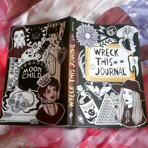 Destroy This Book, Inspiration Journal Ideas, Wreck This Journal Cover, Book Art Journal, Internal Monologue, Recipe Book Diy, Kids Cookbook, Inspiration Journal, Moon Journal