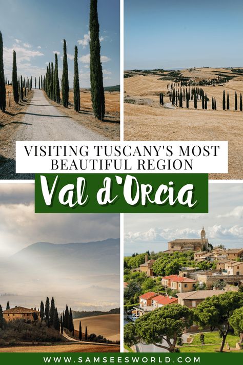 Val dOrcia Famous Trees, Val D Orcia, See World, Cypress Trees, Medieval Town, Medieval Castle, Wine Region, Rolling Hills, European Travel