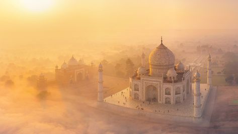 The Taj Mahal for India's Republic Day #photography #india #architecture #building #history #monuments #landmark Pakse, Taj Mahal India, Mughal Architecture, The Taj Mahal, Aerial Drone, Republic Day, Islamic Architecture, Group Tours, Incredible India