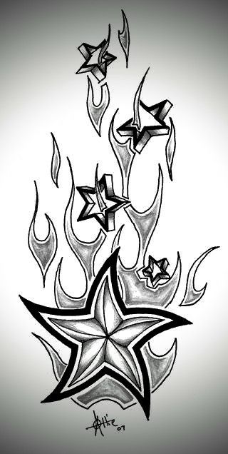 Nautical Star Tattoos, Cool Tattoo Drawings, Star Tattoo Designs, Tatuaje A Color, Tattoo Stencil Outline, Tattoo Style Drawings, Tattoo Design Book, Card Tattoo, Sun Tattoo