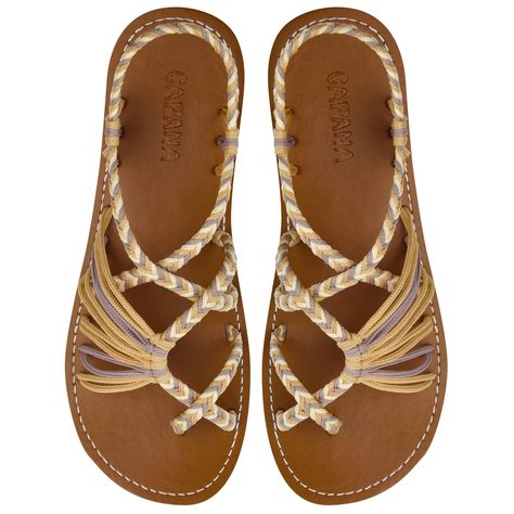 Sahara Banyan Capana Sandals | The Alley Casual Womens Shoes, Bohemian Sandals, Shoes Comfy, Sandals Beach, Braided Sandals, Crochet Shoes, Sandals For Women, Womens Sandals Flat, Beach Sandals