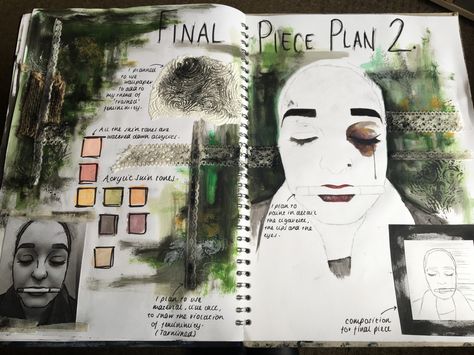 Final piece plan two for exam unit year 12 fine art Gcse Fine Art Final Piece, Final Design Ideas Art Gcse, A Level Art Final Piece Plan, Final Piece Planning Art Gcse, Gcse Art Sketchbook Final Piece Plan, Gcse Art Final Piece Planning Page, Gcse Art Final Piece Planning, Gcse Final Piece Plan, Gcse Art Final Piece Plan