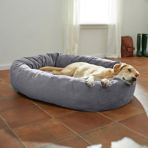 Velvet Dog Bed, Extra Large Dog Bed, Large Dog Bed, Spoiled Pets, Round Dog Bed, Bolster Dog Bed, Covered Dog Bed, German Shepards, Comfy Couch