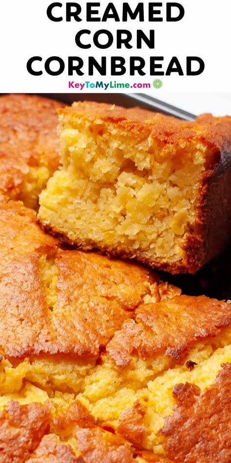 Jiffy Cornbread Recipes With Corn, Jiffy Cornbread With Corn, Jiffy Cornbread Recipes Moist, Jiffy Cornbread With Cream Corn, Creamed Cornbread, Cornbread Recipe With Creamed Corn, Best Creamed Corn, Cornbread With Creamed Corn, Cornbread Dishes