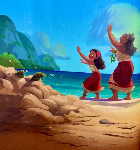 Gramma Tala, Moana Art, Art Dance, Moana, Ocean Waves, Animation Art, Artist Inspiration, The Ocean, Dancing