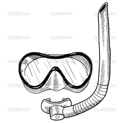 Scuba Mask Drawing Scuba Mask, Dove Tattoos, Bucket List Life, Mask Drawing, Snorkel Mask, Tattoo Flash Art, Flash Art, Summer Art, Drawing Sketch