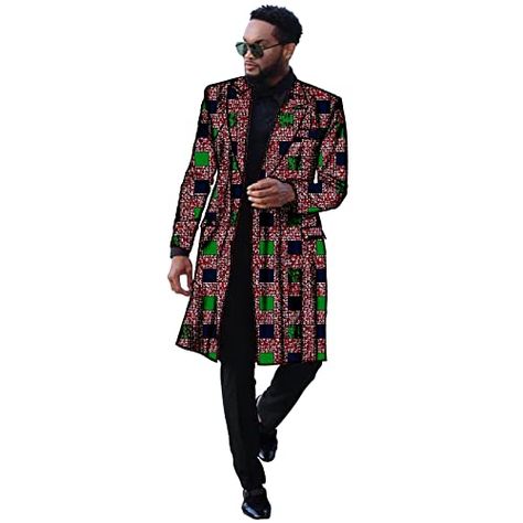 Ankara Print, Long Coats, Long Coat, Ankara, Men's Jacket, Trench Coat, Mens Jackets, Plus Size