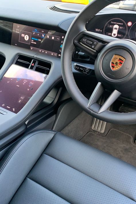 Inside the incredible Porsche Taycan 4S! Porche Cayenne Interior, Inside Porche Car, Porsche Inside, Porsche Taycan Interior, Porches Car, Porsche Cayenne Interior, Porch Car, Taycan Porsche, Porsche Interior