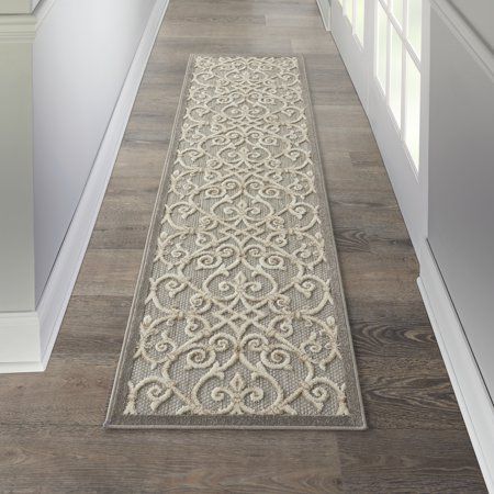 Transitional French Country, Long Hallways, Abstract Runner Rug, Bold Centerpieces, Grey Patio, Runner Rug Entryway, Outdoor Runner Rug, Taupe Grey, Natural Area Rugs