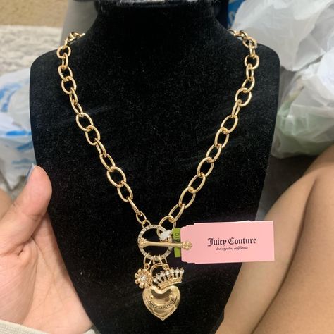 Brand new juicy couture necklace ✨✨ Super cute 🥰... - Depop Juicy Couture Necklace, Couture Necklace, Y2k Necklace, Juicy Couture, Super Cute, Couture, Brand New