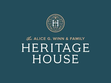 Heritage House Logo by Lauren Castro House Logo Design, Heritage Hotel, Hotel Logo, Heritage House, House Logo, Typo Logo, Nice People, Restaurant Logo Design, Family Heritage