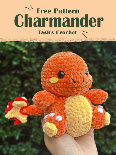 Crochet Ditto Pattern, Free Charmander Crochet Pattern, Scorpion Crochet Pattern Free, Crochet Mango Pattern, Weird Amigurumi Free Pattern, Sanrio Characters Crochet Pattern, Crochet Arcanine, Crochet Charmander Pattern Free, Easy Crochet Pokemon