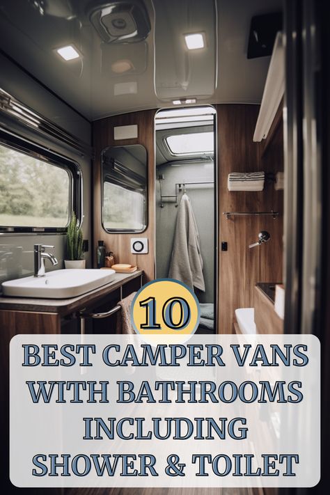 Ever dreamt of hitting the road without sacrificing comfort? 🚐✨ Discover the top 10 camper vans equipped with bathrooms, ensuring your adventures are as cozy as home! From sleek showers to convenient toilets, find your perfect travel companion. Ready to elevate your road trips? Click to see which camper van makes you want to start planning your next journey! 🌍💦  #rvlivingdecor #camperremodel #camperdecor Rv Living Decor, Camper Van Shower, Rv Living Organization, Best Camper, Shower And Toilet, Dream Camper, Fleetwood Rv, Luxury Campers, Camper Bathroom