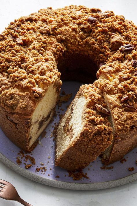 Meet your new go-to coffee cake recipe! Good year-round, easy to make, and oh-so-delicious, you’ll want to enjoy it morning, noon, and night! #coffeecake #coffeecakerecipes #cinnamoncoffeecake #bestrecipes #southernliving Best Coffee Cake Recipes, Vintage Cake Recipes, Best Coffee Cake, Coffee Bean Candle, Tube Pan, Tube Cake Pan, Cinnamon Coffee Cake, Mother's Day Brunch, Cinnamon Coffee