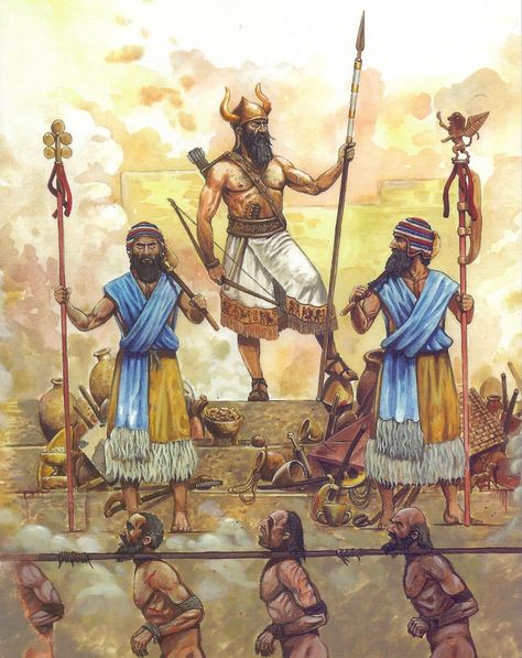 Akkadian King Naramsin Babylon Art, Akkadian Empire, Bronze Age Civilization, Ancient Sumerian, Warriors Illustration, Historical Warriors, Historical Illustration, Ancient Near East, Ancient Warfare