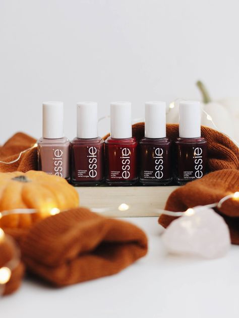 Essie Autumn Nail Favourites Essie Fall Nail Colors, Essie Fall 2024, Essie Fall 2023, Essie Fall Colors, Essie Nail Polish Fall, Essie Nail Polish Colors, Winter Nail Polish, Essie Colors, Bridesmaids Nails