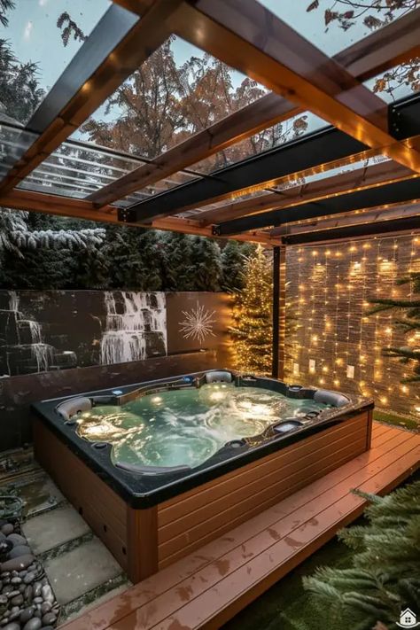 Backyard Jacuzzi Ideas Patio, Jacuzzi Deck, Whirlpool Deck, Hot Tub Deck Design, Outdoor Jacuzzi, Hot Tub Room, Outdoor Hot Tub, Hot Tub Gazebo, Colorado House