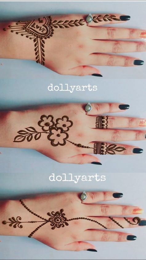 Simple and easy mehndi design for girls ❤️✨🥀 Short And Easy Mehndi Design, Mendhi Tattoo Ideas, Short Mehndi Design For Kids, Easy And Simple Mehendi Designs For Beginners, Simple Mehndi For Kids, Simple Short Mehndi Designs, Easy Henna Designs For Kids, Easy Mehndi Designs For Kids, Mehandi Designs For Kids