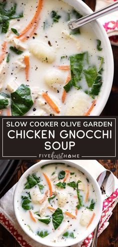 Chicken Nochi Soup, Chicken Gnocchi Soup Crockpot, Slow Cooker Olive Garden Chicken, Chicken Gnocchi Soup Recipe, Olive Garden Chicken Gnocchi, Gnocchi Recipes Soup, Olive Garden Chicken, Chicken Gnocchi Soup Olive Garden, Chicken Gnocchi