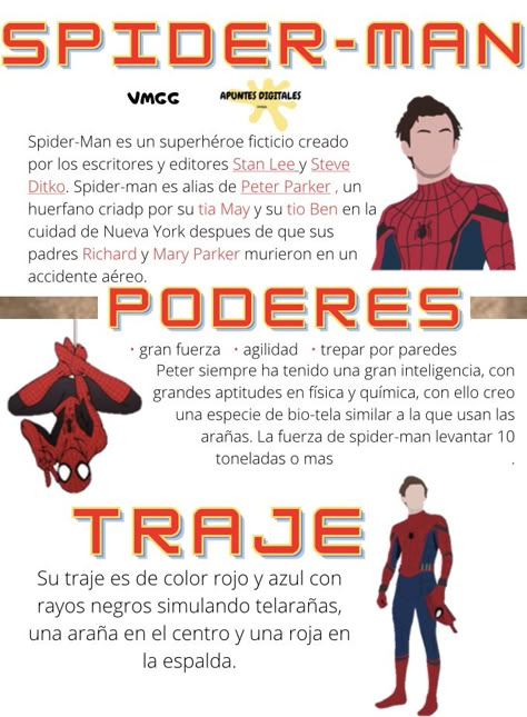 Has tus apuntes de lo qué aprendes sobre tu personaje favorito!🐤💛 Vision Marvel, Spanish Reading, Study Better, Spiderman 3, Notes Journal, Ultimate Spiderman, Bullet Journal School, Bullet Journal Design Ideas, Amazing Spiderman