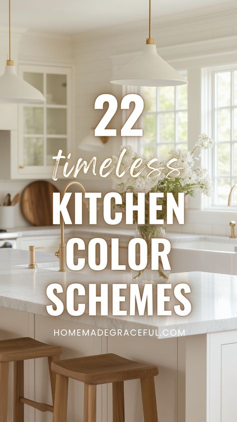 kitchen color schemes Cream Shaker Kitchen Colour Schemes, Tan Cabinet Kitchen, Small Kitchen Dark Floor, Kitchen Ideas Wall Color, Best Kitchen Cabinets Colors, Kitchen Cabinet Color Ideas Wood Floor, Cream Gloss Kitchen Ideas Wall Colours, Timeless Kitchen Colors Schemes, Farmhouse Paint Colors Interior Kitchen