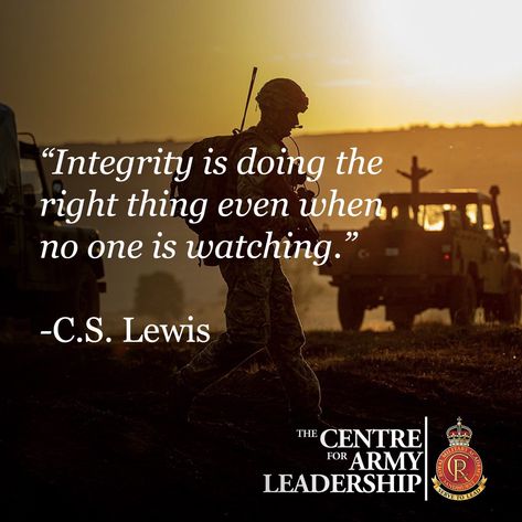 🇬🇧 Centre for Army Leadership (@Army_Leadership) on X When No One Is Watching, Doing The Right Thing, C S Lewis, Cs Lewis, Leadership Quotes, Leadership Development, British Army, Motivation Inspiration, Soldier