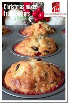 CHRISTMAS MIXED FRUIT MUFFINS UPDATED POST ON 4-12-2016 I have updated another new recipes on using muffin approach to prepare a quick bake for Christmas. Please scroll down for recipe 2 in red. This muffin is especially relevant for those who do not like to eat dense fruit cake but want some simple and fast Christmassy bakes . … Light Fruit Cake, Christmas Muffins, Fruit Cake Recipe Christmas, Fruit Cake Design, Fruit Muffins, Cake Light, Birthday Cake Decorating Ideas, Fruit Cake Christmas, Fruitcake Recipes