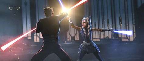 Ahsoka Vs Maul, Darth Maul Art, Ralph Mcquarrie, Star Wars Ahsoka, The Clone Wars, Star Destroyer, Star Wars Action Figures, Darth Maul, Ahsoka Tano