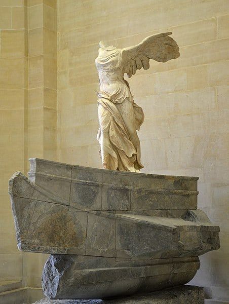 Top 5 Interesting Facts on the Winged Victory of Samothrace Goddess Nike, Winged Victory Of Samothrace, Greek Paintings, Winged Victory, Hellenistic Period, Famous Sculptures, Equestrian Statue, Greek Statues, Greek Sculpture