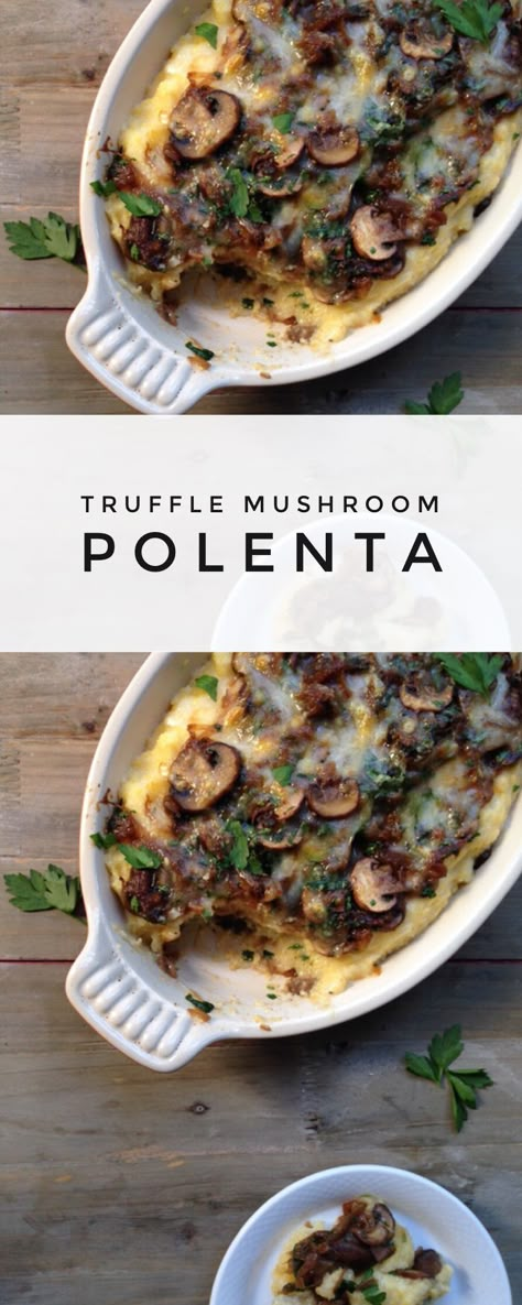 Best New Recipes, Black Truffle Butter, Mushroom Polenta, Truffle Mushroom, Polenta Recipes, Creamy Polenta, Truffle Butter, Black Truffle, Meatless Meals