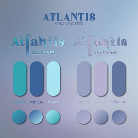 Atlantis Color Palette, Siren Color Palette, Atlantis, Color Palette, Color