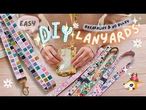 DIY breakaway and no bulky Lanyard | Easy 5 minutes sewing project| Free Patterns | HappyRendear - YouTube Diy Lanyard, Sewing Projects Free, Craft Show Ideas, Sewing Project, Free Patterns, Make And Sell, Lanyard, Free Pattern, Easy Diy