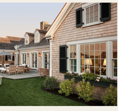 Cape Cod Side Addition, Cape Cod House Exterior, British Cottage, Cedar Shake, Shingle House, Permanent Residence, Small Cottage Homes, Window Trim Exterior, Hgtv Dream Home