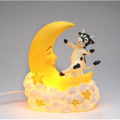 Cosmos Gifts Cow Jump Over the Moon Night Light Over The Moon Nursery, Moon Nightlight, Elephant Night Light, Cow Jumped Over The Moon, Moon Night Light, Twilight Moon, Moon Nursery, Nursery Night Light, Family Figurine