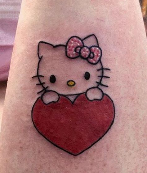 Cute Character Tattoos, Hello Kitty Mehndi Design, Henna Hello Kitty, Hello Kitty Henna Design, Mini Tattoos Hello Kitty, Hello Kitty Henna, Hello Kitty Tattoo Design, Small Tattoos Hello Kitty, Hello Kitty Henna Tattoo