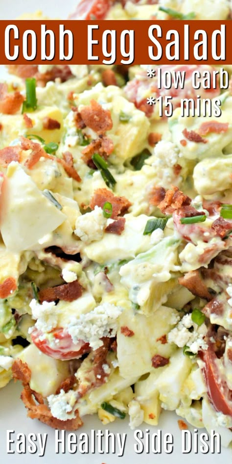 What Goes With Egg Salad, Crispy Egg Salad, Cobb Egg Salad, Easy Healthy Side Dishes, Food Bites, Keto Salads, Keto Sides, Egg Diet Plan, Salad Easy