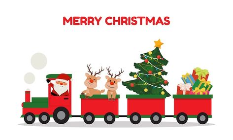 Train Cartoon, Christmas Classroom Treats, Christmas Tree Train, Christmas Classroom Door, Christmas Tree Collection, Merry Christmas Background, Christmas Topper, Merry Christmas Banner, Cartoon Image