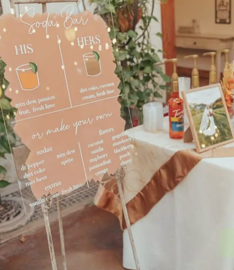 Soda Bar Wedding, Bar Wedding Reception, Wedding Drink Station, Soda Bar, Reception Food, Bar Wedding, Sage Wedding, Wedding Money, Party Bars