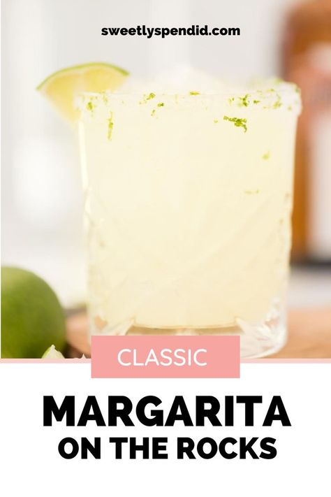 Lime wedge on a salted rim glass filled with a classic margarita on the rocks. Simple Margarita Recipe On The Rocks, Single Margarita Recipe, Simple Syrup Margarita Recipe, Sweet Margarita Recipe, Margarita On The Rocks Recipe, Traditional Margarita Recipe, Homemade Margarita Recipe, Perfect Margarita Recipe, Margarita Mix Recipe