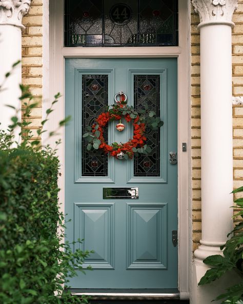 Blue front door